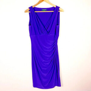 Ralph Lauren Purple V-Neck Cocktail Dress